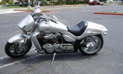 2006 Silver Suzuki Boulevard&nbsp; M109R with 9930 miles (2006 only year silver color was produced). Forward controls, Tornado dual intakes with K&N filters, Gel seats, Rider and passenger backrests, sports windshield, Metzler tires front and rear, clear