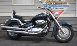 Suzuki C50
Price:
$4,150
Vin:
Click Here for VIN
Mileage:
1,363 miles
Stock #:
&nbsp;
Exterior:
Blue/Gray
Engine:
Not Applicable
800cc V-twin
Interior:
Unspecified
Transmission:
5 speed
Trim/Package:
&nbsp;
Fuel Type:
Gasoline
This fuel injected bike is