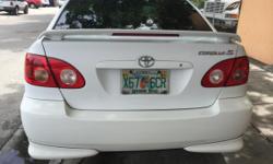 06 TOYOTA COROLLA S, AUTOMATIC TRANSMISSION, 4 CYLINDERS, GREAT CONDITIONS, A/C, C/D PLAYER, 4 DOORS.. CALL AT 305-635-2190