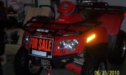 2007 Artic Cat ATV 400LE, red, 4WD, automatic, has a wench, front and back racks, cargo bags, aluminum wheels and factory tires. ATV has 143 hours on it, 1800 miles total (only 100 miles on a rebuilt motor by the dealership) Also has a new battery. $3500