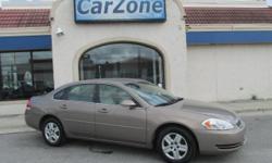 2007 CHEVROLET IMPALA LS | Amber Bronze Metallic with Grey Cloth Interior | Rated 'One to Watch' by Consumer Guide 2006, the Chevrolet Impala was named a contender by Motor Trend for 2006 Car of the Year. AutoWeek reports ''the Impala is a dynamically