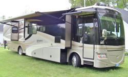2007 Fleetwood Discovery 40x used class A diesel pusher motorhome, fully loaded, 3 slides, 330-hp 7.2 liter Caterpillar C7 turbo diesel engine, Allison 3000 6-speed transmission, Freightliner chassis, 27762 miles, full body paint, 7.5kw Onan diesel