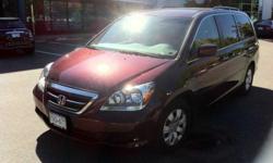 Fully loaded , 2007 Honda Odyssey , Burgundy, Reliable mini-van is in like new condition .53,000 Kms . Local Car , First owner, Lady driven , 6 CD changer .Auto Sliding door. Tilt steering, Cruise control, Power windows/locks/mirrors, Aluminum wheels,