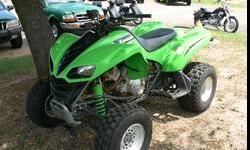2007 Kawasaki KFX 700 atv. This is the most powerful atv in Kawasaki's line and one of the fastest atv's built. It also comes with shaft drive and a fully automatic transmission. This makes it one of the most reliable bikes. The NADA book value is $3,850