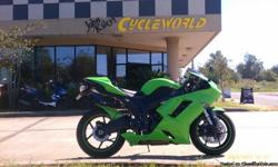 I currently have a 2007 Kawasaki Ninja Zx6-R for sale. This bike is the 600cc Ninja Zx6-R race bike, with @120 hp at 380 lbs this bike is fast. It is a 2 owner bike that has been garage kept and well maintained by one of my factory trained mechanics. The