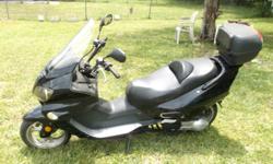 I have a 2007 tank scooter for sale, runs good, need some TLC. $800 but willing to negotiate on price. Has some minor issues, concerning Horn and gauges.
Includes trunk, and one helmet. Contact info? Phone 941- 753- 7274 or email&nbsp;