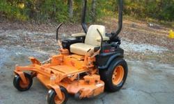 2007 Skagg Zero turn 48" cut mower.
19horse Kawasaki engine and in excellent condition
750 hours on meter.