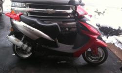For sale is a 2008-150cc scooter. has 608 miles on it and will do70 plus MPH, Has a performance CDI box which speeds up the top speed and acceleration..... excellent conditions....almost brand new........... must see............. tittle in hand...owners