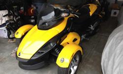 2008 Can Am Spyder.Garaged and all maintenance performed by dealer.Performance exhaust by Two Bros. Racing.I still have original stock exhaust as well.&nbsp; Seat cowl and Can Am Spyder cover included.Optional fog lights and accessory electrical port in
