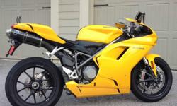 2008 Rare Giallo Yellow Ducati 1098 with only 2,474 miles on it. Bike is in perfect condition. There is not one scratch on this bike. Bike has full Termignoni Race Exhaust with ecu computer can and filter all done at the dealer also dealer installed