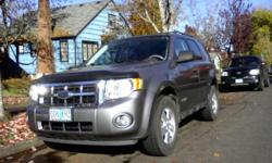 2008 Escape XLT. V6 with 4 speed automatic. Heated leather seats, CD stereo with ipod input, all power including driver's seat, cruise and a/c. Silver with tan interior. Looks and drives great. Will consider offer.
&nbsp;