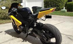 2008 Honda CBR1000RR in Excellent condition.&nbsp; 6800 miles.&nbsp; Frame sliders, rear stands, Brand new "Hotbodies" under-tail kit, TwoBrothers exhaust, Cell phone mount and dark smoke wind screen.&nbsp; This bike is fun and fast and quite the head