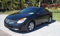 2008 nissan altima 2 door 6 speed, BLACK ON BLACK , very clean in and out, carfax on hand, we work with all types of credit
