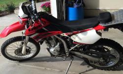 I have a great bike for street riding and off roading. I have used it as both and it has excellent performance in both realms. It has approximately1,900 miles on it. The bike has a brand new battery, rear led turn signals, hand grips, LED underglow