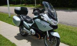 2011 BMW R1200RT
Low Suspension. I believe the color is called Arctic White which is a opalescent light blue. Refreshing change from all the silver Grey ones you see out there.&nbsp;
&nbsp; &nbsp; &nbsp; &nbsp; After a lifetime of motorcycling I have