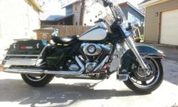 2011 Harley Davidson Road King Police in very good condition with 24000 miles.
The bike is Mystique Green and Birch and has the 103" (1690cc) engine and ABS.
The engine runs perfectly.
&nbsp;