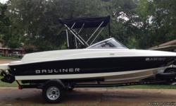 FOR SALE 2012 Bayliner 175 BR, Mercruiser 3.0L w/ power steering, Swim platform, Bimini top, Boat Cover, Stainless steel 3 blade prop, AM/FM stereo w/ 4 speakers, Single axle trailer. Asking 15,000 or OBO. Emailfor more information or contact information.
