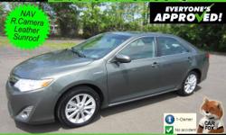***EXCELLENT*** This Camry is LOADED. It comes equipped with NAVIGATION, REAR CAMERA, GRAY LEATHER INTERIOR, DUAL POWER HEATED SEATS, DUAL CLIMATE CONTROL, PANDORA APP, WEATHER APP, BLUETOOTH HOOKUP, POWER SUNROOF, PUSH 2 START, LEATHER WRAPPED STEERING