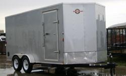&nbsp;
&nbsp;
Highlights:
7x14 Steel Enclosed Trailer
White Exterior
Rear Ramp Door with Spring Assist
18" V-Nose
Side Door
24" Stoneguard
6'4" Interior Height
Curb Weight: 2460lbs
Payload Capacity: 4540lbs