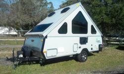This is a 2013 Aliner Expedition Camper in excellent condition. Barely used and super clean! It's only 1850 lbs. for easy towing. Sleeps 4. Dinette, Sofa, Fully enclosed/Pop-up toilet & shower, sink, stove, microwave, fridge and A/C. Large windows and