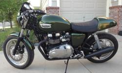 2013 Triumph Thruxton in very good over all condition. This bike has always been garaged.
Some after-market parts also professionally installed at Erico Motor Sports are the British&nbsp; Customs Predator exhaust and an Air-Box Eliminator kit. They also