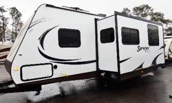 FRESH: 46 GAL
GRAY: 40 GAL
BLACK: 30 GAL
DRY WEIGHT: 5,616 LBS
1 QUEEN, 4 TWIN-SIZED BUNKS, & 1 FOLD-OUT SOFA, FULL BATH, REFRIG, MICROWAVE, STEREO/CD, DOUBLE KITCHEN SINK, 3 BURNER STOVE, OVEN, BOOTH & DINING TABLE, AC, AUTO JACK SYSTEM, AUTO AWNING, 2