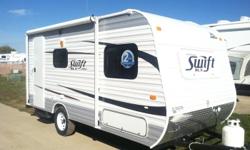 Jayco Jay Swift SLX 165RB Travel Trailer
Click for more pictures
&nbsp;
Stock No.
24355
Price:
$Call
Condition:
New
Year:
2014
Make:
Jayco
Model:
Jay Swift SLX 165RB
Sleeps:
4
Length:
17
Click for more pictures Perfect for 2. Come and check this one out.