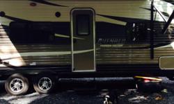 26 Foot Avenger travel trailer used three times only!!!&nbsp; Family wants to upgrade - A/C, heat, LCD TV&nbsp; with DVD, radio, bathroom and shower.&nbsp; Queen sized master bedroom, dinette, leather love seat and bunk house.&nbsp; automatic awning