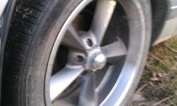 20 " five spoke rims and tires, tires are like new