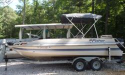 20ft 2000 Fisher Deck Boat with 125hp Mercury. Priced as is for $5,500 We will be putting new carpet and reupholstered seats in it. When it's done the price will be $7,500. Short term Layaway available with no credit check. Most boats we require $500.00
