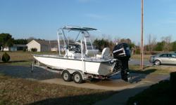 22 foot Predator
T-Top
Garmin GPS
Sony Stereo System
VHF with 8 foot Antenna
Compass
Flood lights
Dual batteries
Bilge pump
Rod holders
Cooler
Full Coast Guard package
Blue Water Map
225 Mercury Optimax with Power Lift
Rewired Trailer with new wheel