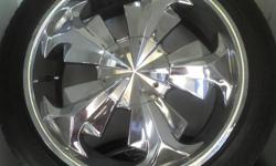 22 INCH CHROME RIMS WITH TIRES
UNIVERSAL LUG FIT