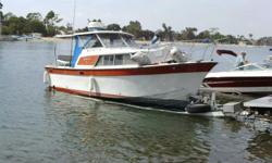 This is a 1968 Tollycraft 23? cabin curser.
&nbsp;
The engine is a 300 Buick with less than 50 hours on it. It is fresh water cooled. It has a Comp marine grind cam. It has been upgraded to electronic ignition. &nbsp;The IO is an OMC Stringer electric
