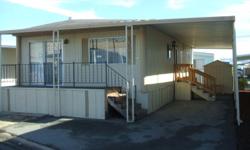 1978 2 bed, 1 bath 900 sq. ft. Mobile home in senior park in North Salinas. $13,000.00 OBO
Priced to sell!
Front porch, sliding door. washer/dryer/fridge included and in great shape!
Carpet needs replacing, but will do a carpet allowance.
Small