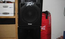 2 Brand New Peavey Sound System Speakers. They are fresh from the factory, never been used. They are self Amped and perfect for any DJ or company that requires excellent sound. Asking $500 for the pair, but willing to negotiate.