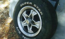 A PAIR of Factory Mag Style Steel Wheels off a Cavalier Chevy in the 80's with some WIDE OVAL TIRES IN GOOD CONDITION
P195 SUPER STAR G.T. s