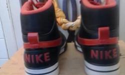 I have a two pairs of Nike shoes for sale there a size 9 in mens. One is Nike Dunk High Ac and the other is Delta Force High Ac.The color of one shoe is black,white and red and the other shoe is cream and gray.The shoes have only been worn twice and they
