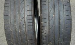 &nbsp;
TWO BRIDGESTONE POTENZA RE 050A
205/45 R 17 &nbsp;84W
RUNFLAT TIRES
&nbsp;
USABLE TRED FOR SPARE, ETC.
WILL FIT BMW, MIATA, ETC.
&nbsp;
YOU PICK-UP