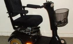 Scooter was purchased in 2005 for $1900. Used very little - minor scuff marks but otherwise in EXCELLENT condition. Has been in garage for last 3-1/2 yrs as husband is now in power wheelchair. Built-in charger with extra cord for use away from home. Black