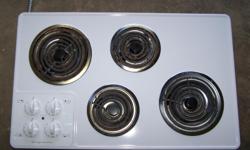 2004 Frigidaire Electric Coil Cooktop
32"...White...Excellent condition...Works very well...Have owners manual...This is just a cooktop, not a stove...Remodeled kitchen and upgraded all appliances to stainless...The original cost of the appliance was