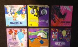 6 - Disney books on 33 1/3 records with story books