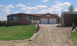 One acre of land, 3 miles from Kearney, 3 miles from Riverdale. ABC steel log cabin style siding (high impact), high impact new roof, high impact energy effiecent windows, Rhino deck, patio, walkout basement, water softner, insulated 2 car garage with