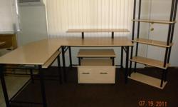 This is a set of a L-shaped computer desk with slide out table, a shlef and a side table drawer for filing and storage. These are all like new (barley used). $250 for all 3. Must pick items up yourself.
Please call David or Brigette @ (818) 741-0074.
