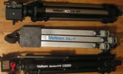Velbon Stratos 470 Video Tripod ($25)
Condition is very good like new. All parts move smoothly.
its the black tripod on the bottom of the 3
For questions or you want to come look the product, you can contact phone number (347)-743-8525 or email the link