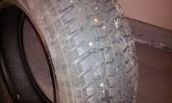 I have 2 all-season Bridgestone and two studded Winteride tires for sale size 195/70/R14. I used these tires for one winter before my car died. They have been sitting in my garage for a year, so they are dusty, but the tread is near perfect. $35 bucks a