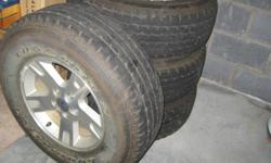 THESE TIRES AND RIMS WERE ON A 2003 FORD RANGER. THEY HAVE MORE THAN 40% TREAD LIFE LEFT. THEY ARE IN GREAT SHAPE. WILL SEPERATE TIRES FROM RIMS IF WANTED- JUST ASK!
WILL DELIVER IF NEEDED!