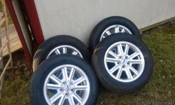 4 Tires with Chrome Rims; Brand New&nbsp;Condition; Tire Size BF Goodrich P215/65 R16
These tires only have about 5000 miles on them.&nbsp;