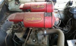 Original motor and transmission, 308 cu. in. straight 6, duel carbs from factory and a 4 speed auto transmission. This was the fastest car on the race track in 1953.&nbsp;Car was being restored by my father and I. I am in the military now and do not have