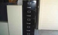 5 Drawer Filing Cabinet-Black