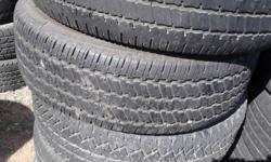 We are sell our excessive inventory of good tread tires outside&nbsp; --You must pick them up and have a big trailer -- first $500 cash gets them
www.rickstireservice.webs.com&nbsp;&nbsp; and also on facebook
Thanks
